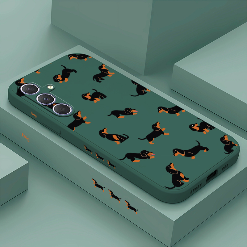 Samsung Galaxy A55 - Cartoon Dachshund hond telefoonhoesje voor Samsung