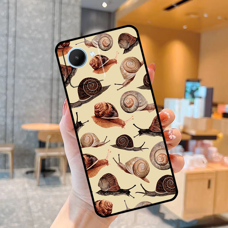 Cartoon dieren slak hoesje voo - Realme C67 recensie en prijs