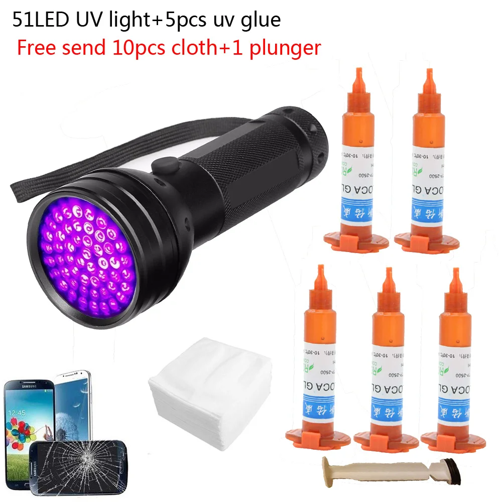 51 LED UV-licht, 5 stuks per v - Liquid Uv Glue Kit recensie en prijs